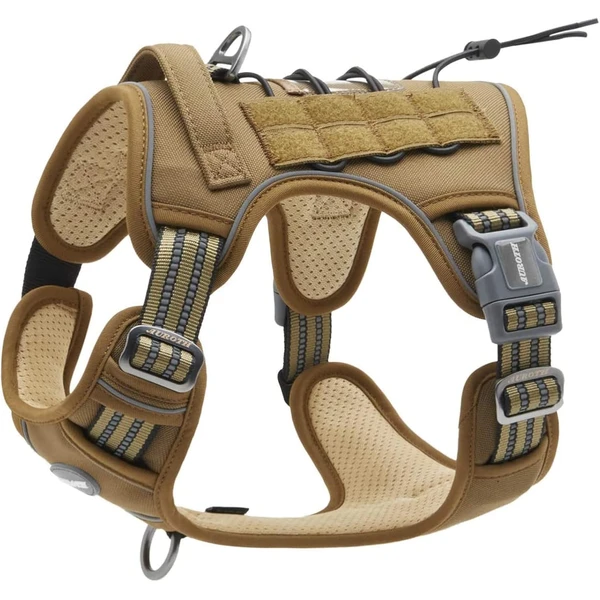 AUROTH Harnais de Chien Anti Traction, Harnais Tactique Chien Respirant Réglable Facile à Mettre pour Moyen Grand Chien, Gilet Durable Réfléchissant, Matériel Militaire Taille L, Brun Vert — Auroth, noté 4.5/5