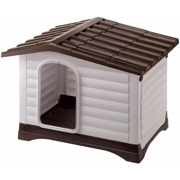Ferplast Niche Chien Extérieur, Maison Chien, Niche Chien Moyen,Côté Ouvrable, Système de Drainage, Grille d'Aération, 88 x 72 x h 65 cm, DOGVLLA 90 Niche Plastique pour Chiens — Ferplast, noté 4.5/5