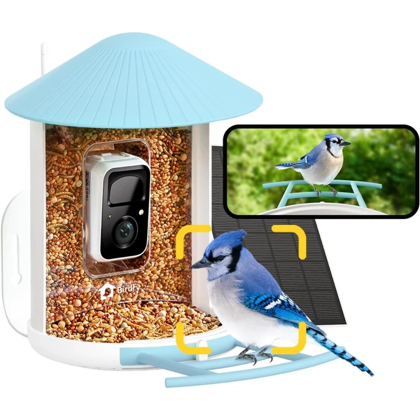 Netvue by Birdfy Mangeoire Oiseaux Camera pour l'Observation Directe, 1080P Solaire avec Vision Nocturne en Couleur, Notifications — NETVUE, noté 5/5