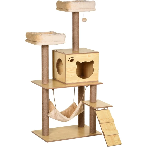 PawHut Arbre à Chats Design Contemporain Griffoirs Sisal Naturel Beige — PawHut, noté 4.5/5