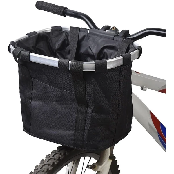 Panier pour avant de vélo amovible en toile, panier de transport pour animal domestique, cadre en alliage d'aluminium — Redlution, noté 4.4/5