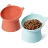 Amazon Basics Mangeoires surélevées pour Chats, en Forme d'oreille de Chat, Paquet de 2, 13,2 × 13,2 × 11,4 cm, Orange et Bleu — Amazon Basics, noté 4.7/5
