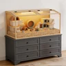 BingoPaw Cage Hamster en Bois, Habitats pour Rongeur Souris avec Fenêtre en Verre Trempé et Trous de Ventilation pour Gerbilles et Cochon d'Inde (100x50x50cm) — BingoPaw, noté 4.8/5
