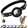 Collier Chat Airtag Anti-étranglement avec étui Airtag(Noir) | Collier pour Chat Réflecteur avec étui Airtag et clochette,pour Toutes Les Tailles de Chats, Large de 1 Centimètres et Léger — Dgerp, noté 4/5