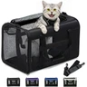 Conlun Sac Transport Chat Pliable Approuvé Avion jusqu'à 6 kg, Noir | Cadre Souple avec Maille sur 4 Côtés pour Grand Chat et Petit Chien, Homologué Voyage et Sécurité — Conlun, noté 4.6/5