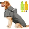 Manteau de Pluie imperméable pour Chien, réglable avec Capuche - Trou pour Harnais et Bandes réfléchissantes - pour Toutes Tailles (XL, Gris) — DQGHQME, noté 4.4/5