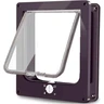 Chatière pour Chat, Chatière Magnétique à 4 Voies pour Chats et Petit Chiens, Facile à Installer, Porte pour Animaux Coulissant Manuel sur Mur/Bois/Porte en UPVC (Brun,L) — EASY JOY, noté 4.4/5