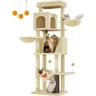Feandrea Arbre à Chat, Tour à Chat de 175 cm de Haut, Multi-Niveaux, avec 2 Niches, 2 Paniers, 5 Griffoirs, Toilettage Autonome, Perchoir, Hamac, Beige Sable PCT182Y01 — Feandrea, noté 4.6/5