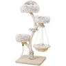 Fudajo Arbre Chat Design 130cm Beige et Marron Forme Branche avec Peluche et Sisal Tronc de grattage Hamac Grattoir Tour Mobilier ludique Animal Domestique — Fudajo, noté 4.4/5