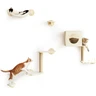 FUKUMARU Étagères Murales pour Chat, Set de 5 Meubles Muraux, Grimpeur en Bois Stable avec Hamac, Maison, Marches et Poteau à Griffer, Beige — FUKUMARU, noté 4.7/5