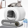 Litière Chat Automatique XXL Autonettoyante, Fermée, Anti-Odeur,Silencieuse | Litière chat autonettoyante XXL : multicapteurs sécurité, ions anti-odeurs, réservoir 65L+9L, entrée 15cm, application TUYA — GESEILAY, noté 4/5
