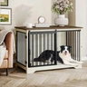 Hzuaneri Cage pour Chien, 100 cm Cage Chien, 2 Portes, Blanc et Marron | Meuble Cage Chien Intérieur avec Porte Coulissante, Niche Moderne pour Chiens, 100 x 60 x 68 cm, DFC02314B — Hzuaneri, noté 4.6/5