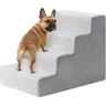 KSIIA Escalier pour Chien Escalier pour Animaux, 4 Marches Amovible et Lavable Escaliers pour Chiens Escalier pour Chat Convient aux Chiens à Pattes Courtes, Chiens âgés, Gris — KSIIA, noté 4.6/5