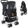 Mobiclinic®, Poussette Buggy Pliable Chien, Les petits et chiens âgés, Zuma, Jusqu'à 15 kg, Roues avec freins à 360°, Panier xxl, 3 fenêtres, Porte-gobelet (noir) — Mobiclinic, noté 4.4/5