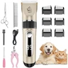 Tondeuse de Toilettage Sans Fil Pour Chien IPX7 Charge Rapide 2 Vitesses | Tondeuse Chien avec Moteur 7200 RPM Écran LCD Lames Céramique Détachables Faible Bruit Pour Chiens Chats et Animaux — NWOUIIAY, noté 4.4/5