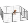 PawHut Parc pour Chien 12 Panneaux Modulable Pliable 204x204x80cm Noir | Enclos Chien, Portable, Acier, Clôture pour Petits Anumaix, 2 Portes, Intérieur et Extérieur — PawHut, noté 4.5/5