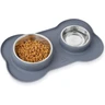 Pecute Gamelle Chien Chat Antidérapante Anti-débordement INOX (200ml+400ml) | Acier Inoxydable 304 et Silicone LFGB Alimentaire - Pliable Portable Voyage Maison - pour Chiot Chaton Petit Chien — Pecute, noté 4.5/5