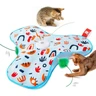 Potaroma Jouet Chat Interactif avec Plumes, Cache-Cache et Chasse, Jouet Automatique pour Chaton & Chat Adulte, Rechargeable USB, Couineur de Souris, Jouet Électronique d'Intérieur Housse Florale — Potaroma, noté 4.7/5