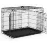VOUNOT® Cage pour Chien Pliable avec 2 Portes Verrouillables et Plateau Amovible Cage Chien Pliante en Métal Cage de Transport pour Chien 92x58x64cm Noir — vounot, noté 4.5/5