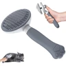 Zivacate Brosse Chat Brosse Chien[Prise ergonomique & nettoyage en un clic & Patented Design] Outil pour chiens/chats/lapins à poil court et long, Chien Accessoires(gris) — Zivacate, noté 4.6/5