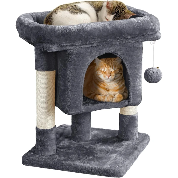 Yaheetech Arbre à Chat Design 59 cm Arbre-griffoir Gris Foncé — Yaheetech, noté 4.6/5